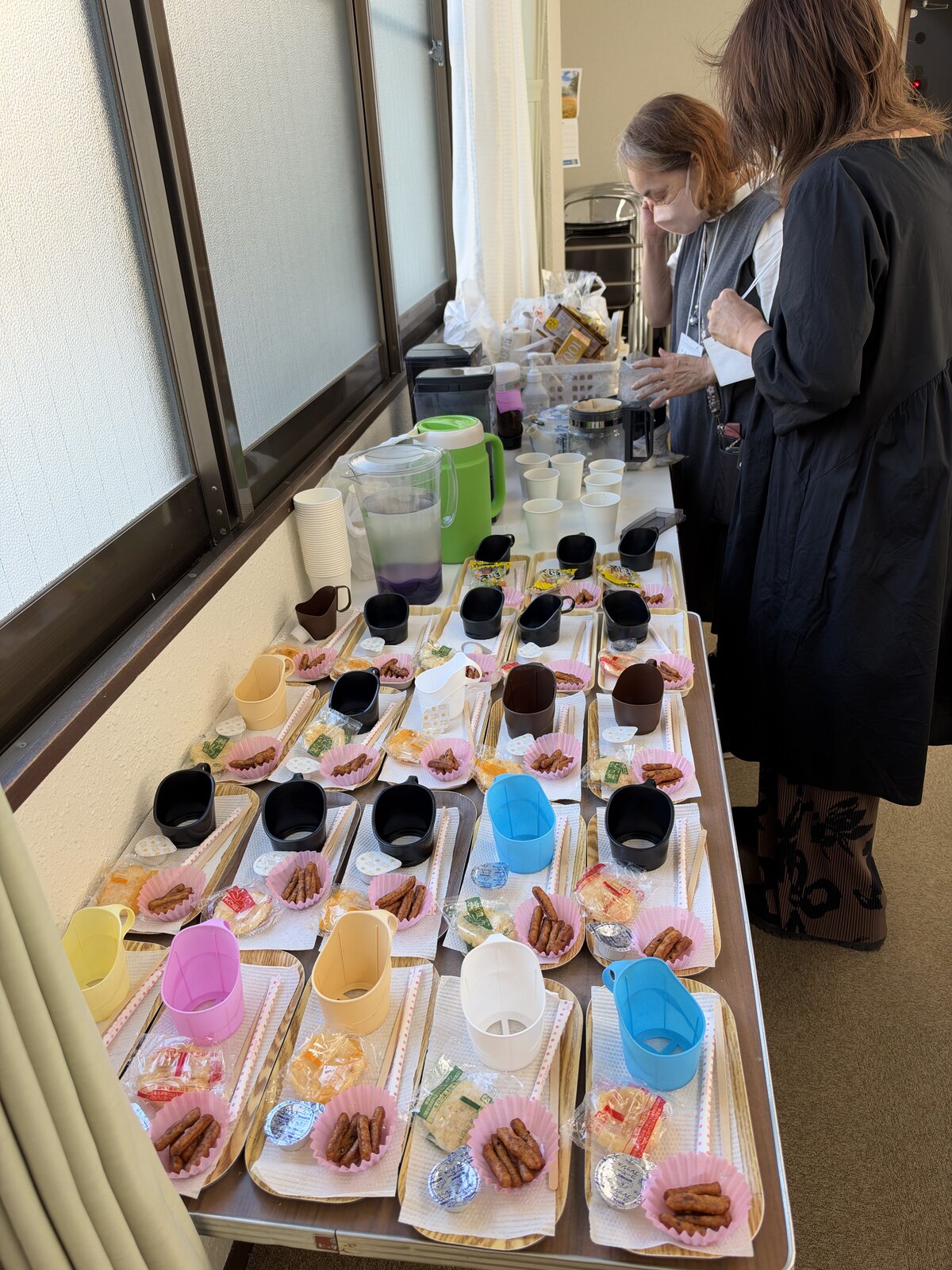 参加者用に並べた試食のトレー